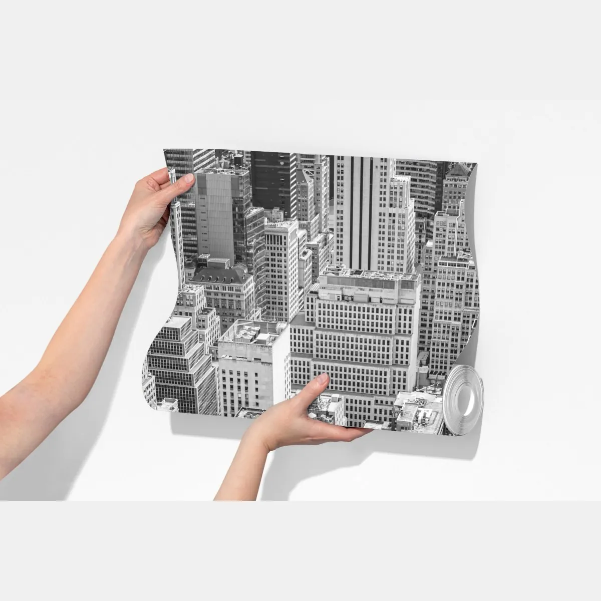 Fototapeta lotnicza panorama miasta w odcieniach szarości – Wallissimo® Fototapeta lotnicza panorama miasta w odcieniach szarości – Wallissimo®