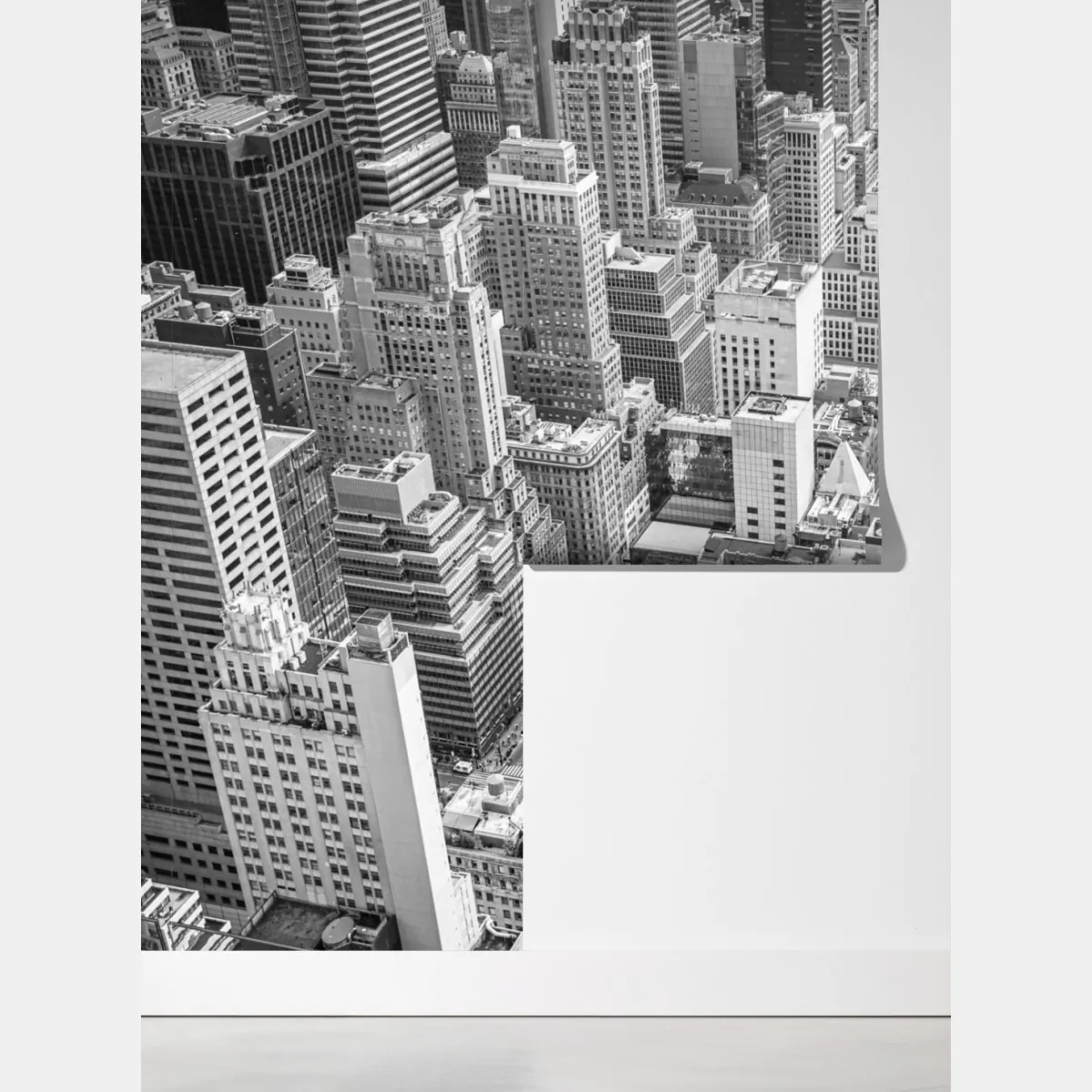 Fototapeta lotnicza panorama miasta w odcieniach szarości – Wallissimo® Fototapeta lotnicza panorama miasta w odcieniach szarości – Wallissimo®