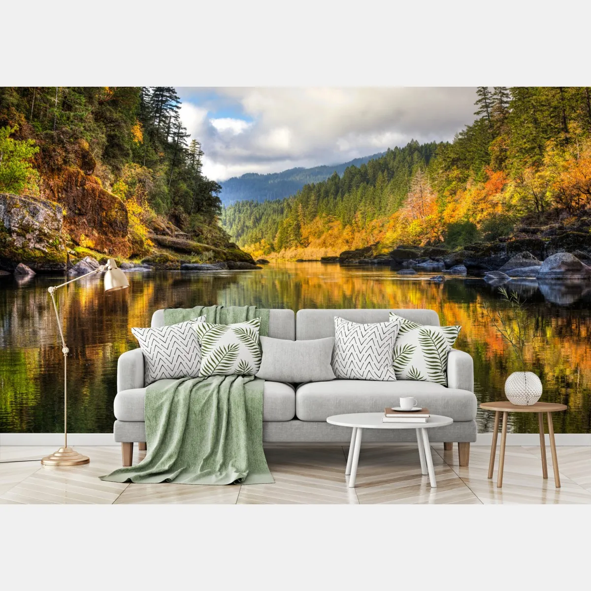 Fototapeta Rogue River jesienne odbicia – Wallissimo® Fototapeta Rogue River jesienne odbicia – Wallissimo®