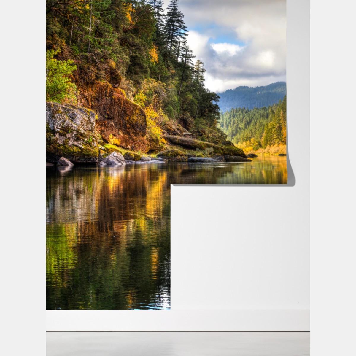 Fototapeta Rogue River jesienne odbicia – Wallissimo® Fototapeta Rogue River jesienne odbicia – Wallissimo®