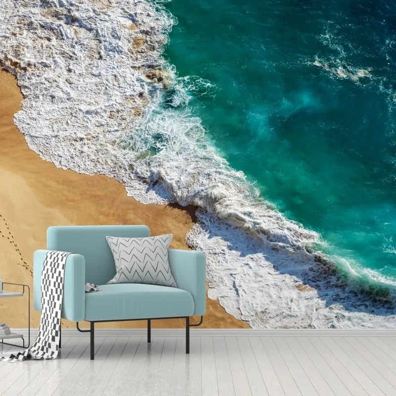 Fototapeta turkusowe fale na plaży Kelingking – Wallissimo® Fototapeta turkusowe fale na plaży Kelingking – Wallissimo®