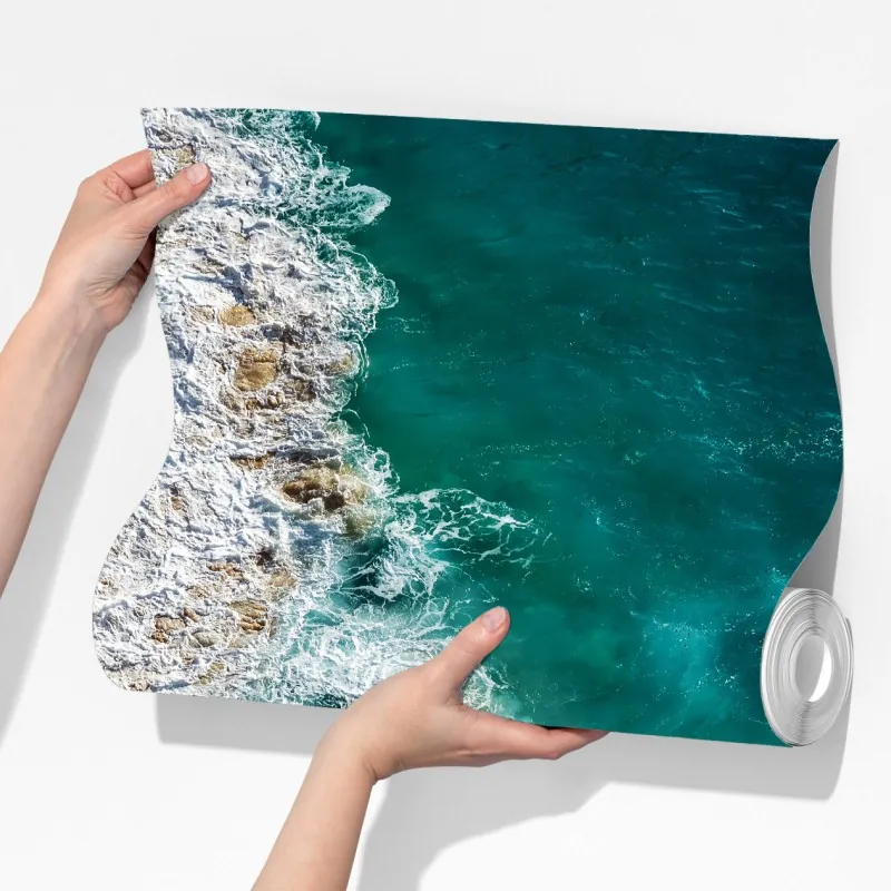 Fototapeta turkusowe fale na plaży Kelingking – Wallissimo® Fototapeta turkusowe fale na plaży Kelingking – Wallissimo®