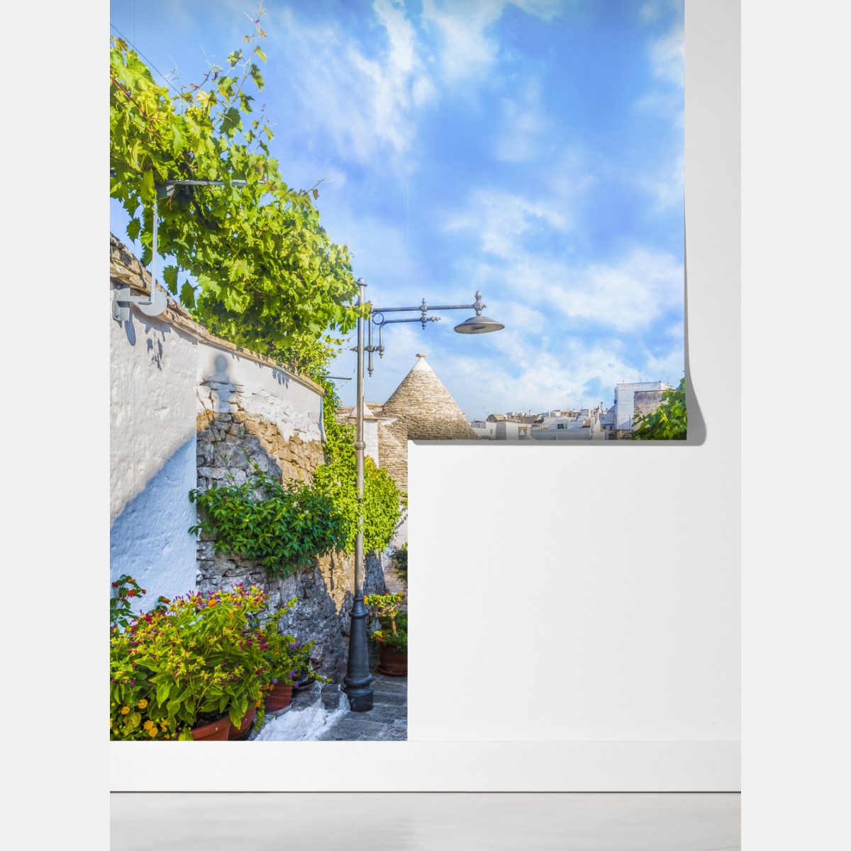 Fototapeta Alberobello trulli malownicza uliczka – Wallissimo® Fototapeta Alberobello trulli malownicza uliczka – Wallissimo®