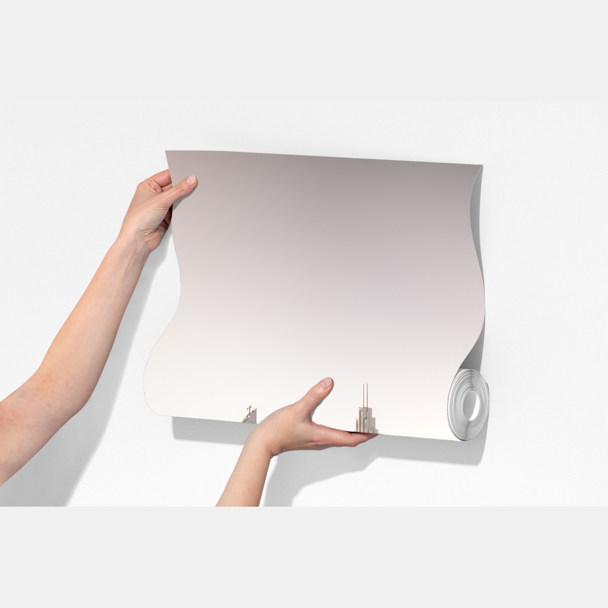 Fototapeta mglista panorama Dubaju nad chmurami – Wallissimo® Fototapeta mglista panorama Dubaju nad chmurami – Wallissimo®