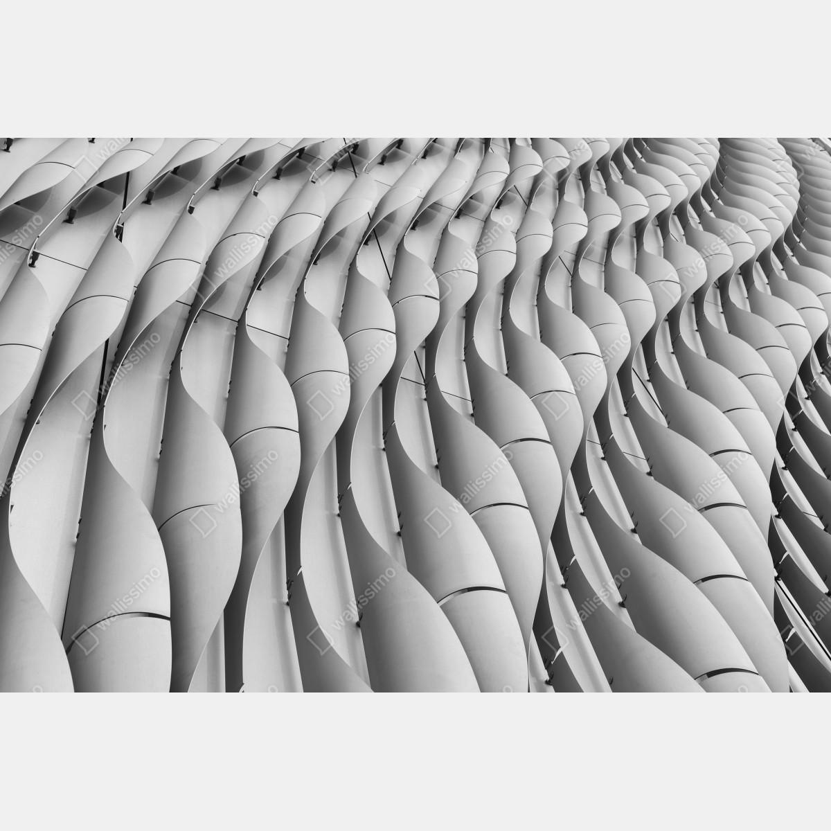 Fototapeta falisty wzór architektoniczny w odcieniach szarości – Wallissimo® Fototapeta falisty wzór architektoniczny w odcieniach szarości – Wallissimo®