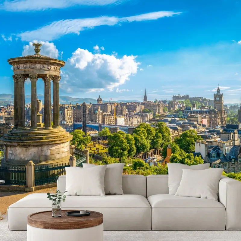 Fototapeta Edynburg panorama z Calton Hill – Wallissimo® Fototapeta Edynburg panorama z Calton Hill – Wallissimo®