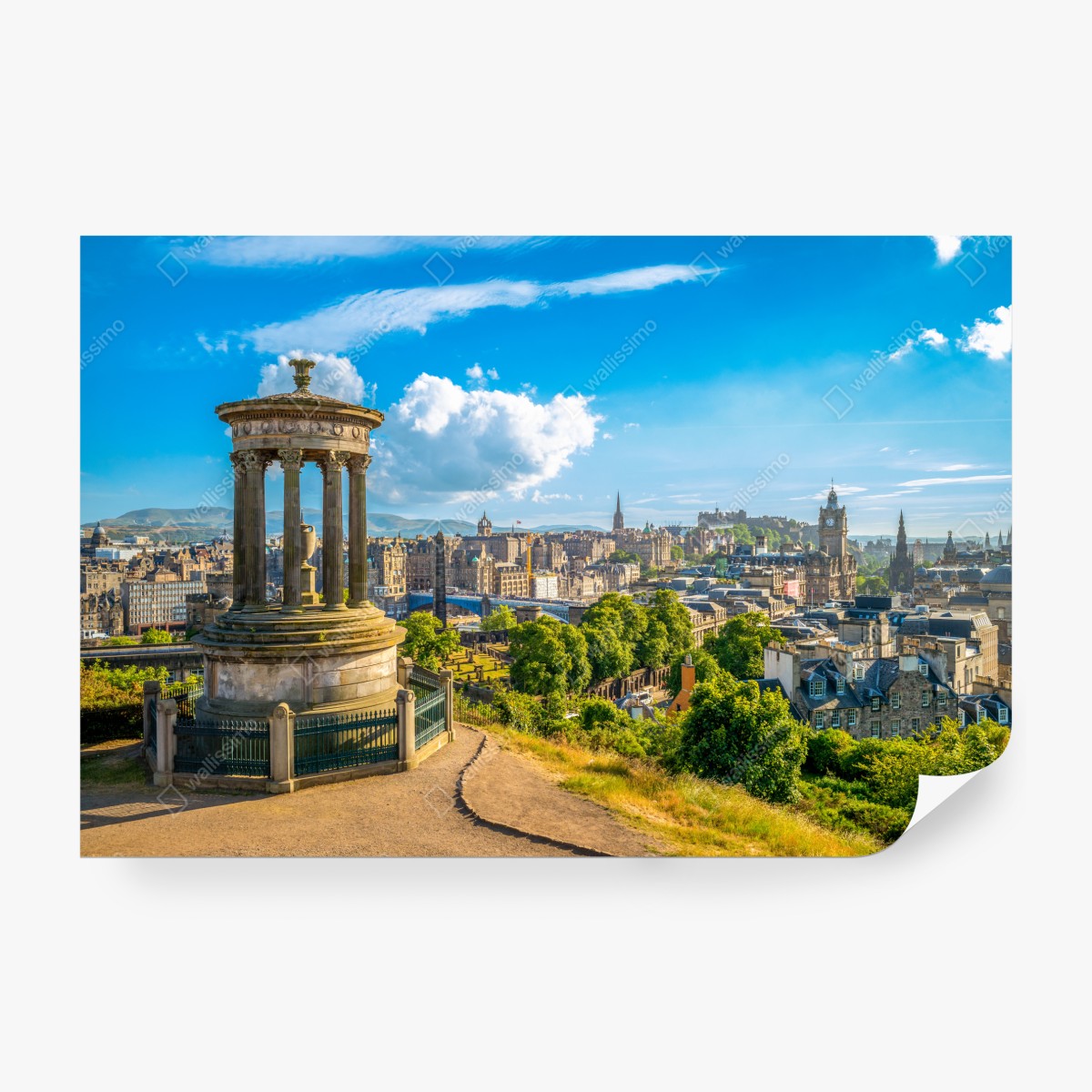 Fototapeta Edynburg panorama z Calton Hill – Wallissimo® Fototapeta Edynburg panorama z Calton Hill – Wallissimo®