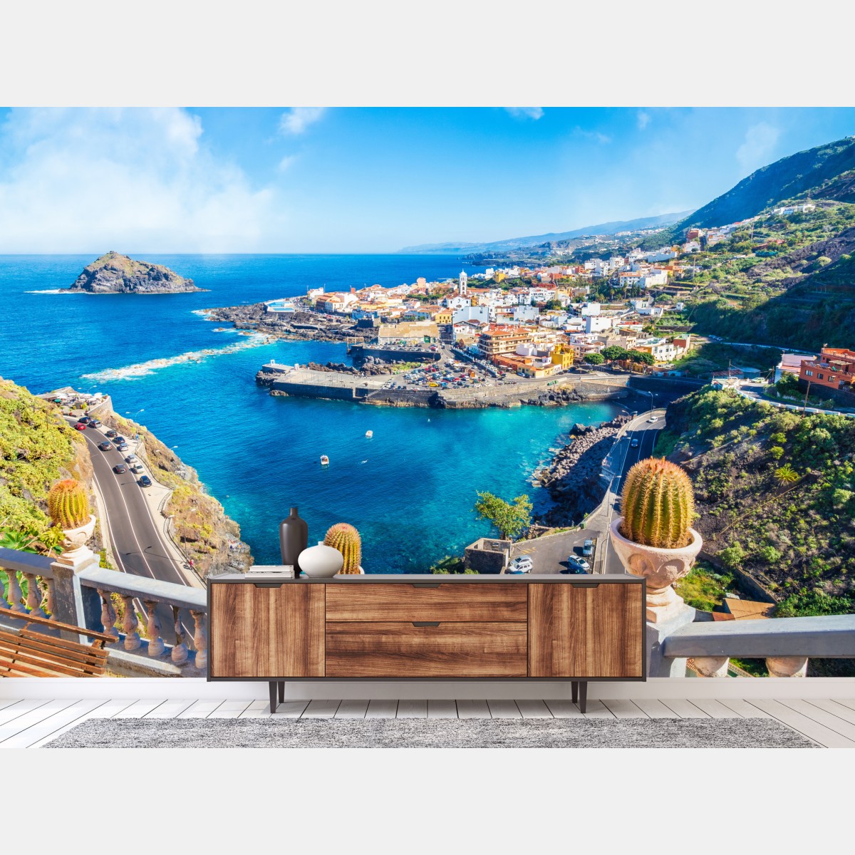 Wall mural Garachico coastal panorama, Tenerife