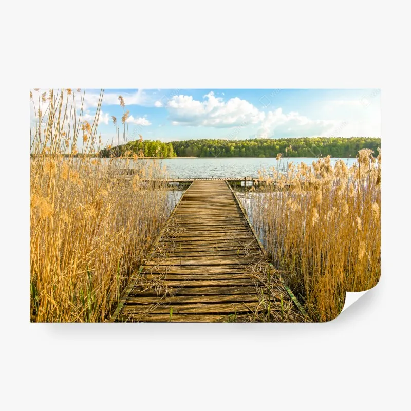 Fototapeta mglista górska panorama – Wallissimo®