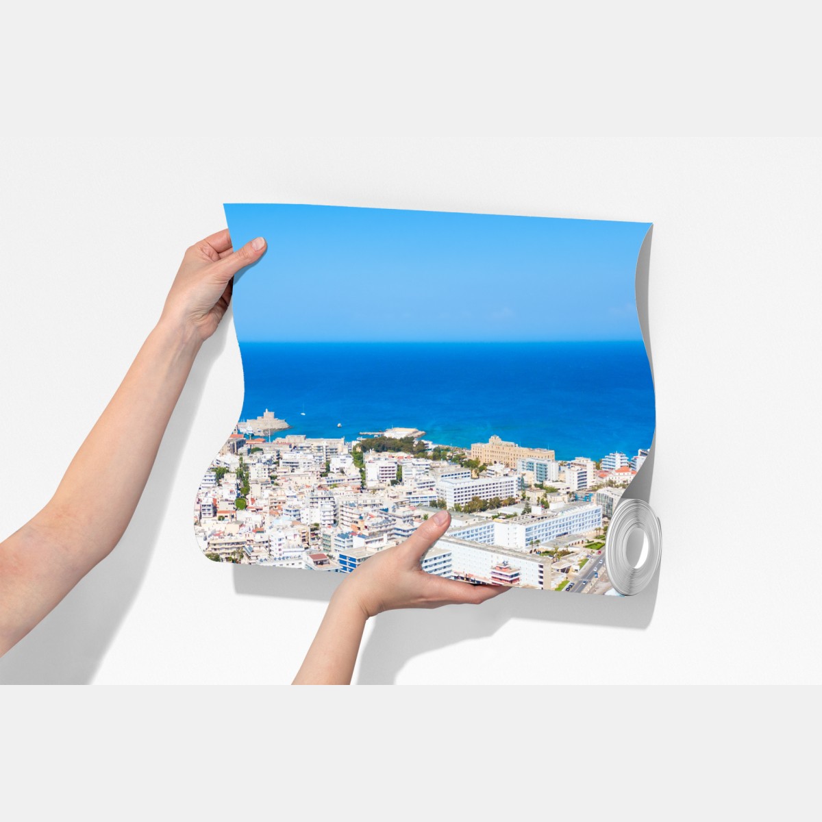 Fototapeta panorama lotnicza wybrzeża Rodos – Wallissimo® Fototapeta panorama lotnicza wybrzeża Rodos – Wallissimo®