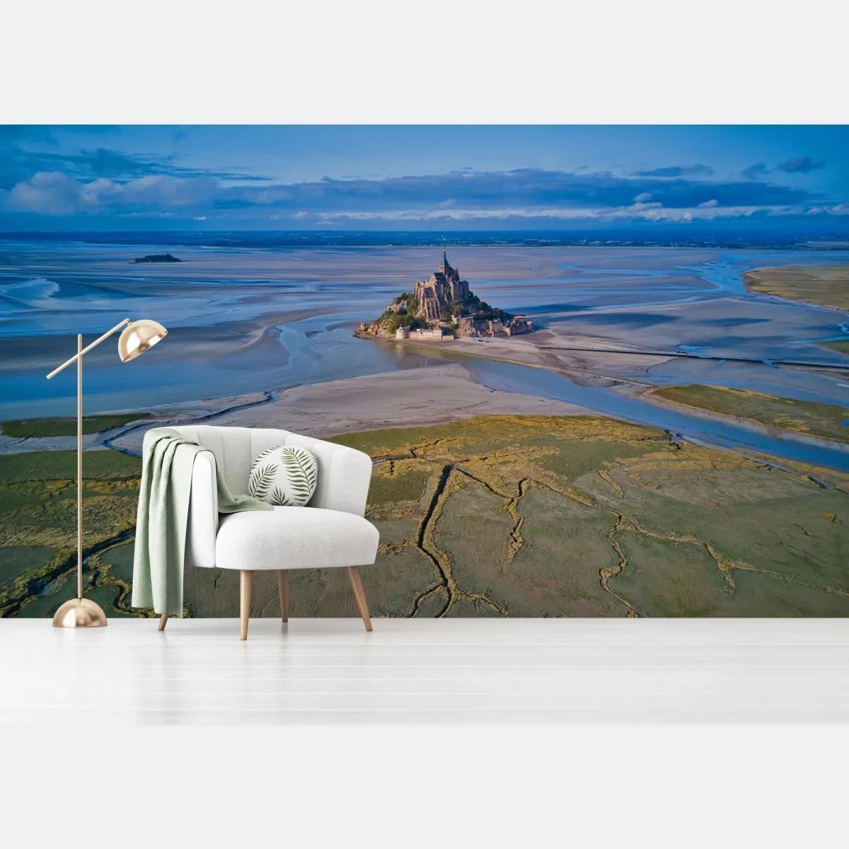 Fototapeta Mont Saint-Michel widok z lotu ptaka – Wallissimo® Fototapeta Mont Saint-Michel widok z lotu ptaka – Wallissimo®