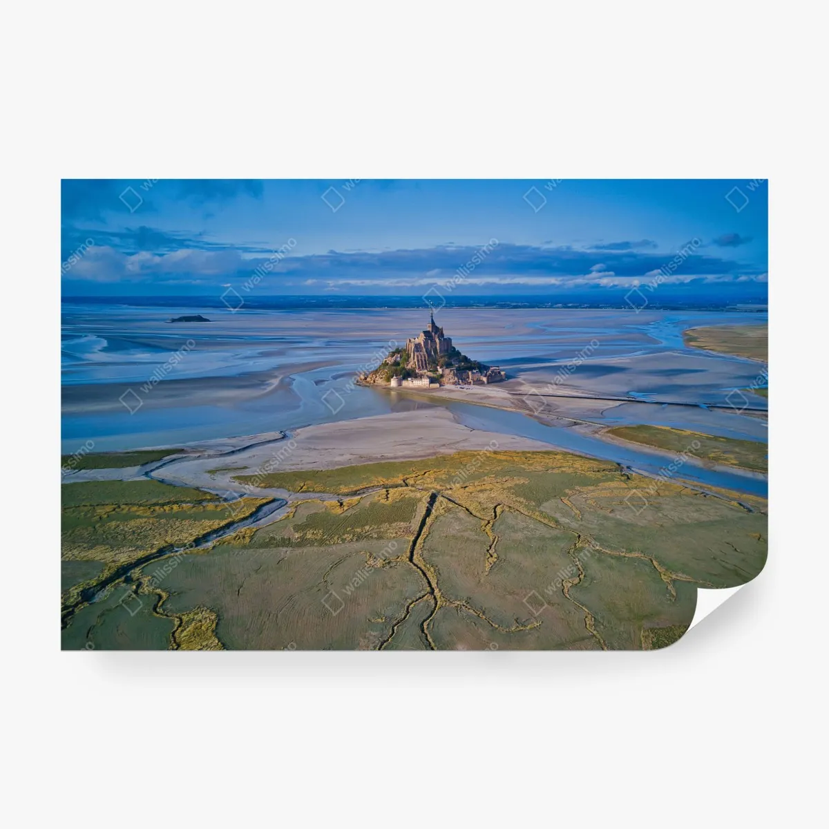 Fototapeta Mont Saint-Michel widok z lotu ptaka – Wallissimo® Fototapeta Mont Saint-Michel widok z lotu ptaka – Wallissimo®
