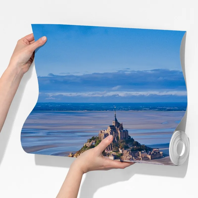 Fototapeta Mont Saint-Michel widok z lotu ptaka – Wallissimo® Fototapeta Mont Saint-Michel widok z lotu ptaka – Wallissimo®