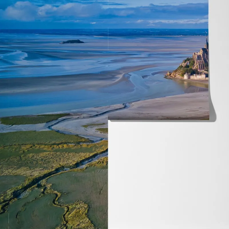 Fototapeta Mont Saint-Michel widok z lotu ptaka – Wallissimo® Fototapeta Mont Saint-Michel widok z lotu ptaka – Wallissimo®