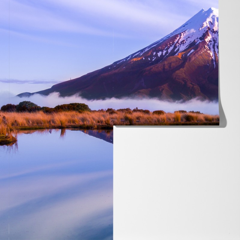 Fototapeta majestatyczne odbicie góry o wschodzie słońca – Wallissimo® Fototapeta majestatyczne odbicie góry o wschodzie słońca – Wallissimo®