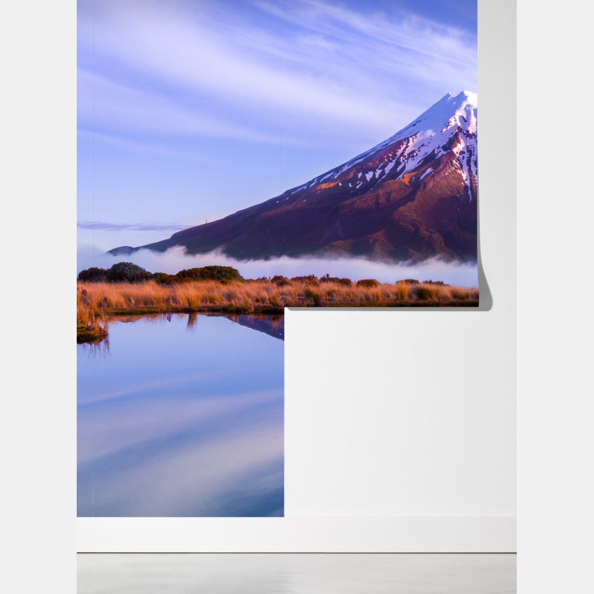 Fototapeta majestatyczne odbicie góry o wschodzie słońca – Wallissimo® Fototapeta majestatyczne odbicie góry o wschodzie słońca – Wallissimo®