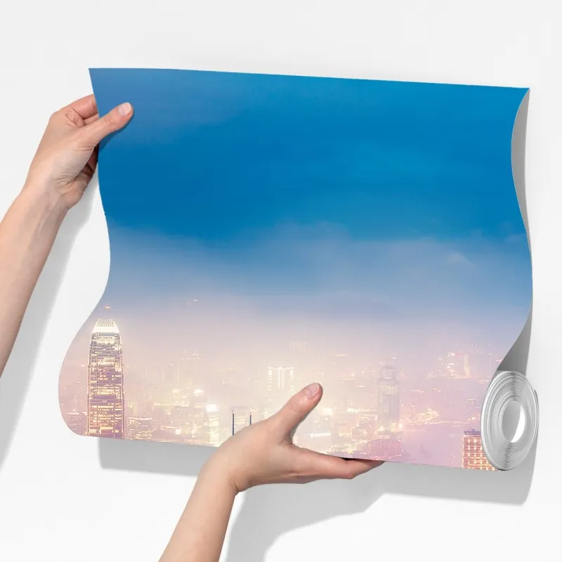 Fototapeta Hongkong nocna panorama z Victoria Peak – Wallissimo® Fototapeta Hongkong nocna panorama z Victoria Peak – Wallissimo®