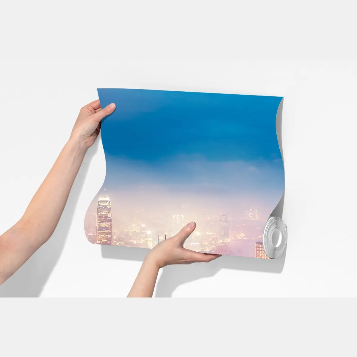 Fototapeta Hongkong nocna panorama z Victoria Peak – Wallissimo® Fototapeta Hongkong nocna panorama z Victoria Peak – Wallissimo®