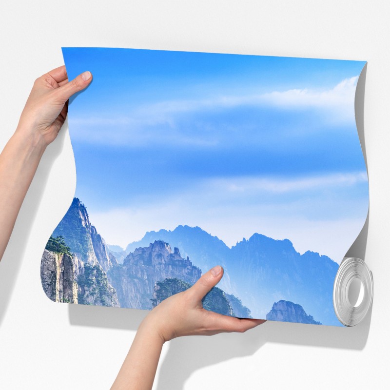 Fototapeta mglista panorama górska – Wallissimo® Fototapeta mglista panorama górska – Wallissimo®