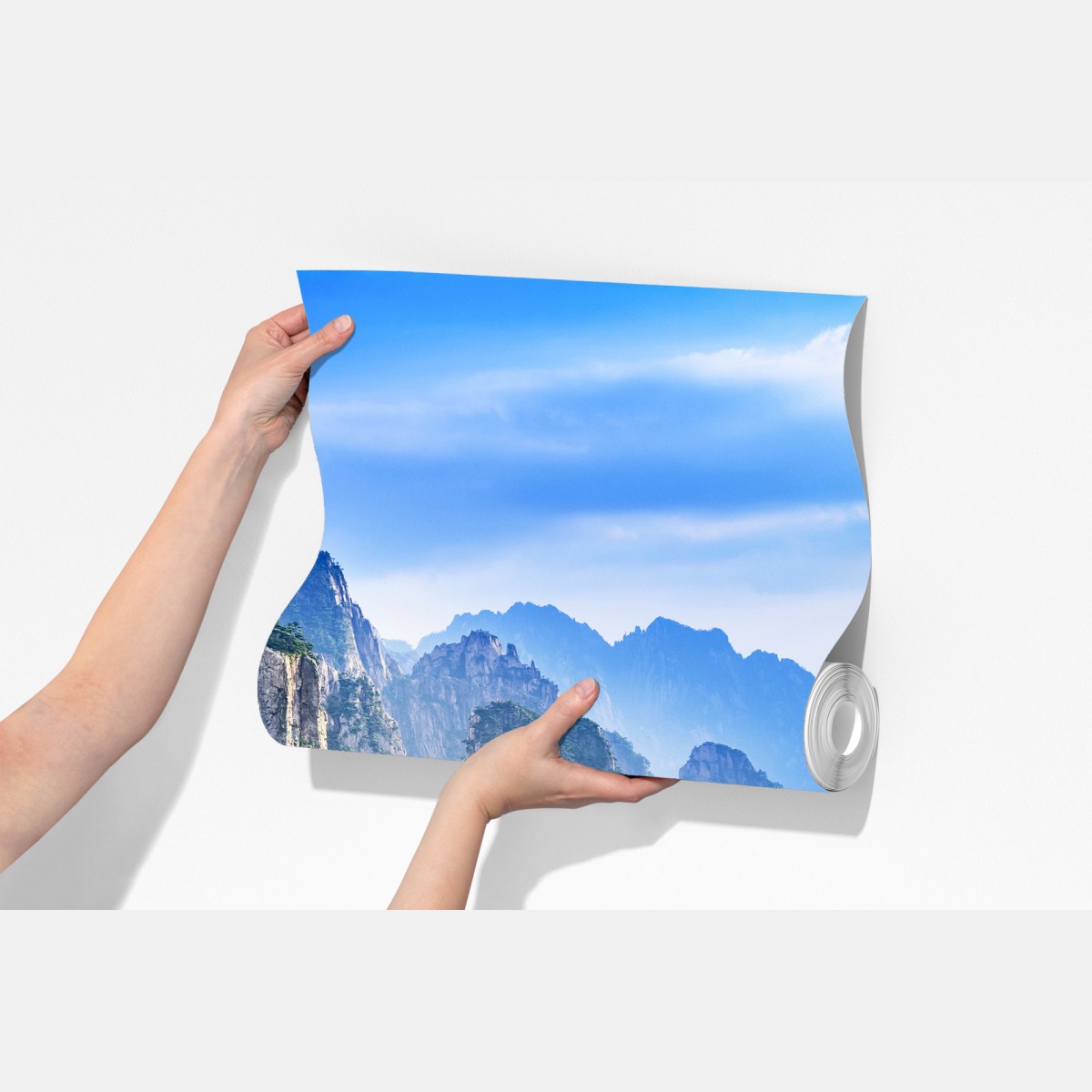 Fototapeta mglista panorama górska – Wallissimo® Fototapeta mglista panorama górska – Wallissimo®