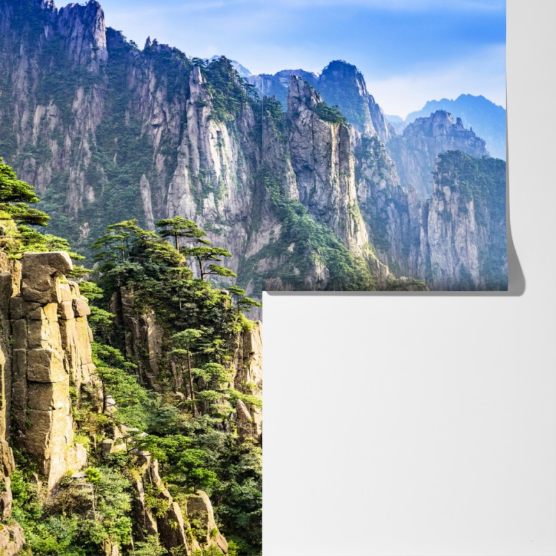 Fototapeta mglista panorama górska – Wallissimo® Fototapeta mglista panorama górska – Wallissimo®