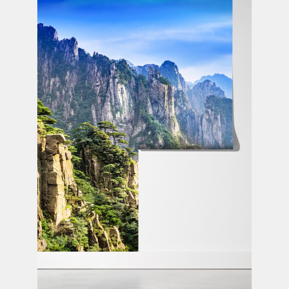 Fototapeta mglista panorama górska – Wallissimo® Fototapeta mglista panorama górska – Wallissimo®