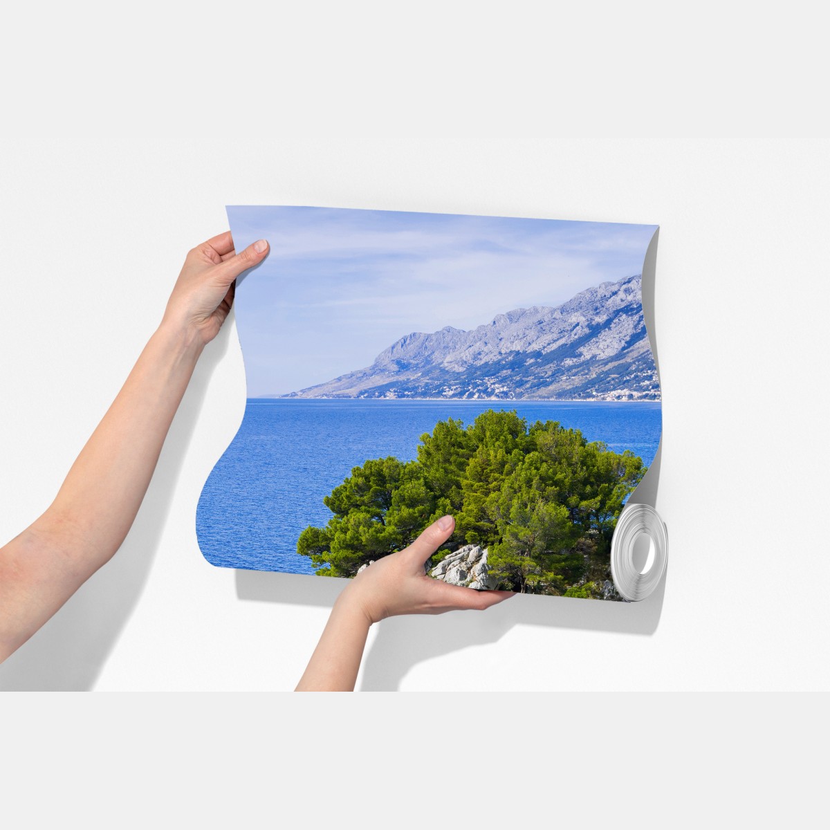 Fototapeta spokojna turkusowa zatoczka z łódkami – Wallissimo® Fototapeta spokojna turkusowa zatoczka z łódkami – Wallissimo®