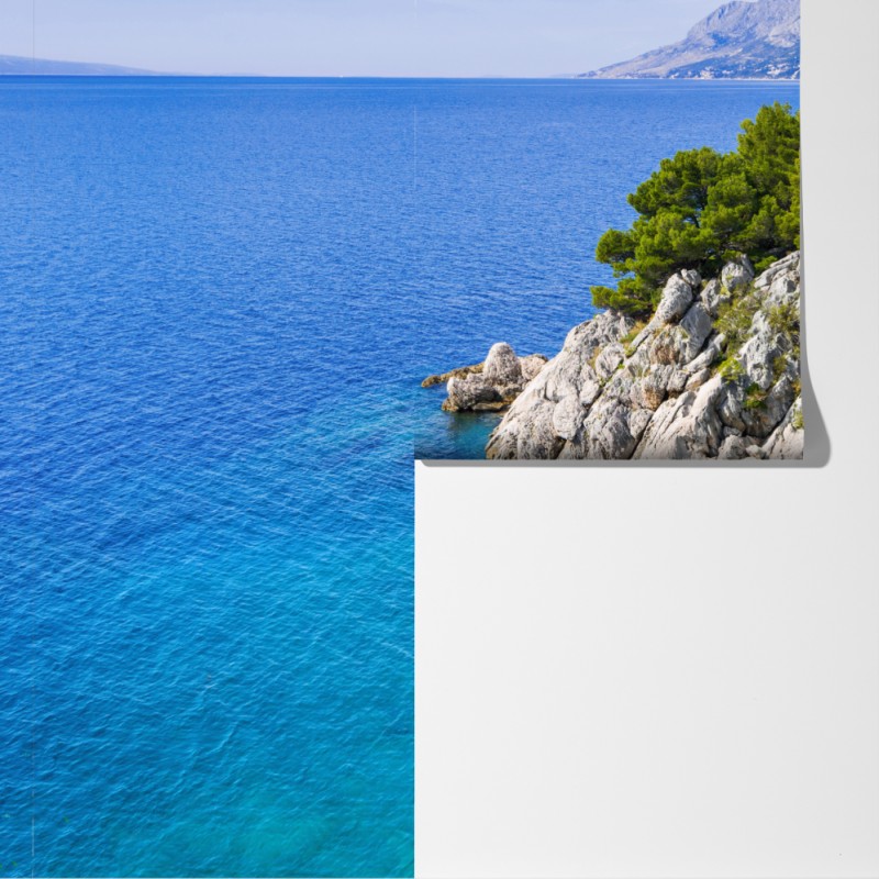 Fototapeta spokojna turkusowa zatoczka z łódkami – Wallissimo® Fototapeta spokojna turkusowa zatoczka z łódkami – Wallissimo®