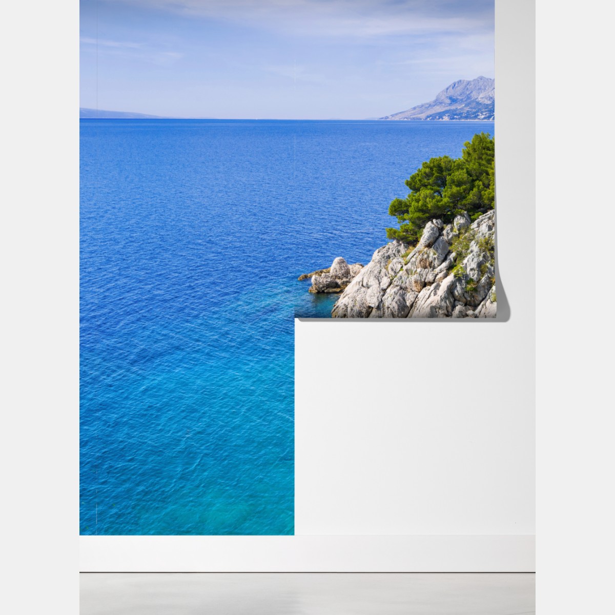 Fototapeta spokojna turkusowa zatoczka z łódkami – Wallissimo® Fototapeta spokojna turkusowa zatoczka z łódkami – Wallissimo®