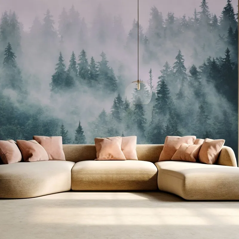 Fototapeta mglisty las iglasty