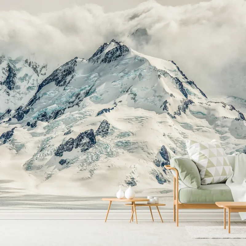 Fototapeta śnieżny szczyt z lodowcem