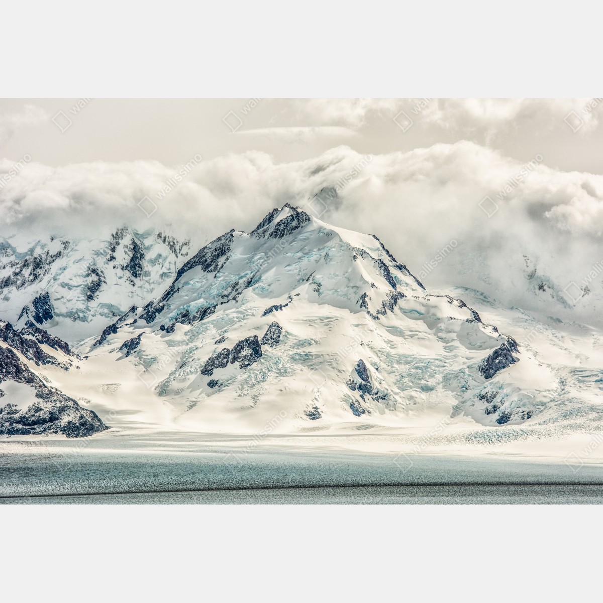 Fototapeta śnieżny szczyt z lodowcem – Wallissimo® Fototapeta śnieżny szczyt z lodowcem – Wallissimo®