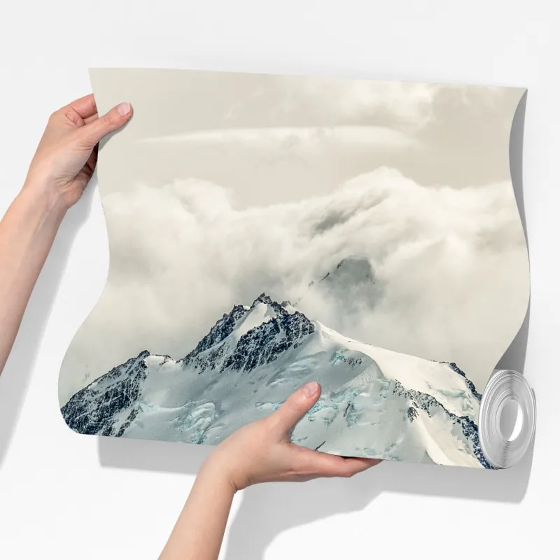 Fototapeta śnieżny szczyt z lodowcem – Wallissimo® Fototapeta śnieżny szczyt z lodowcem – Wallissimo®