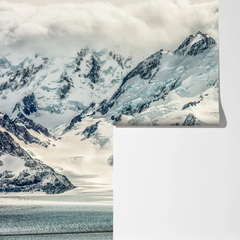 Fototapeta śnieżny szczyt z lodowcem – Wallissimo® Fototapeta śnieżny szczyt z lodowcem – Wallissimo®