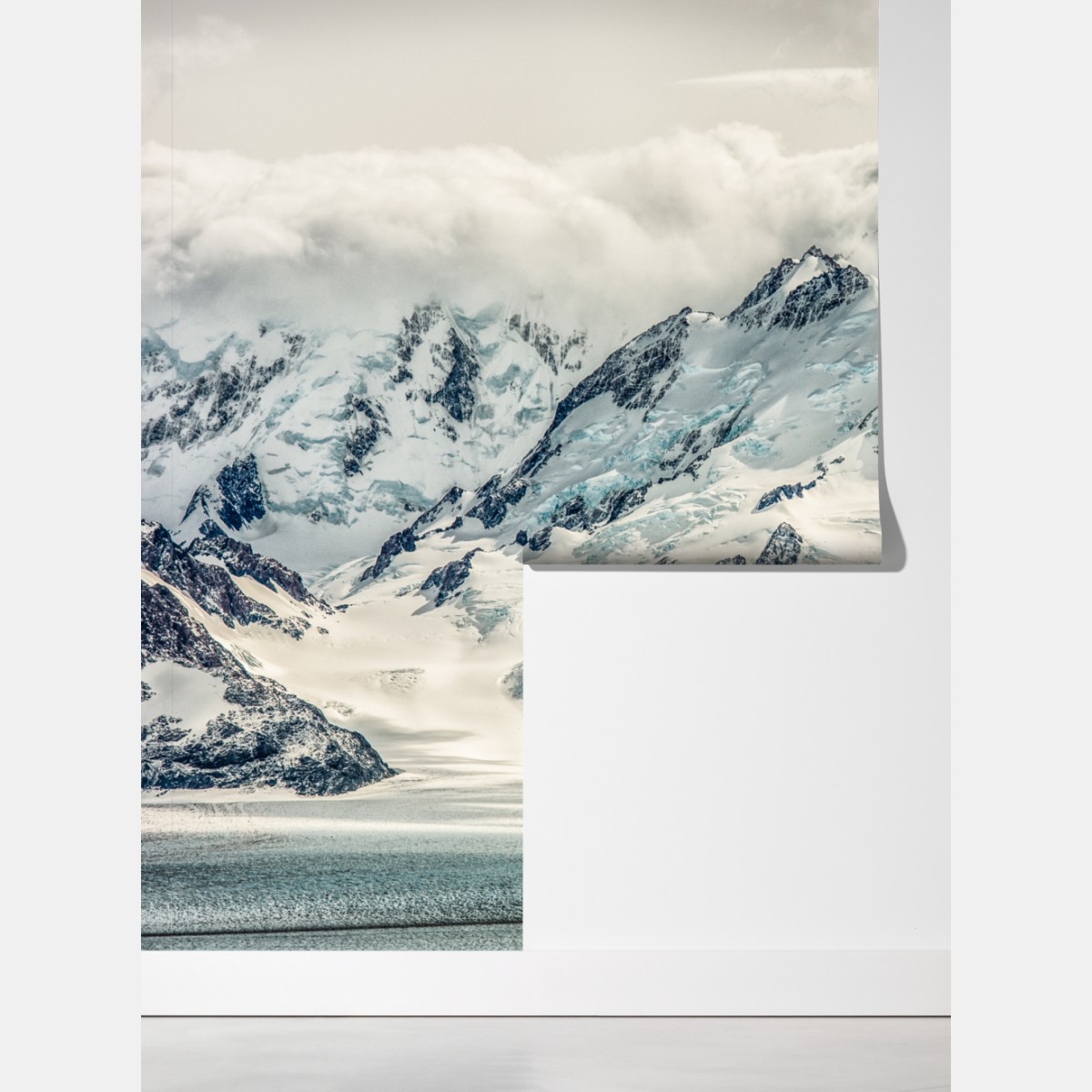 Fototapeta śnieżny szczyt z lodowcem – Wallissimo® Fototapeta śnieżny szczyt z lodowcem – Wallissimo®