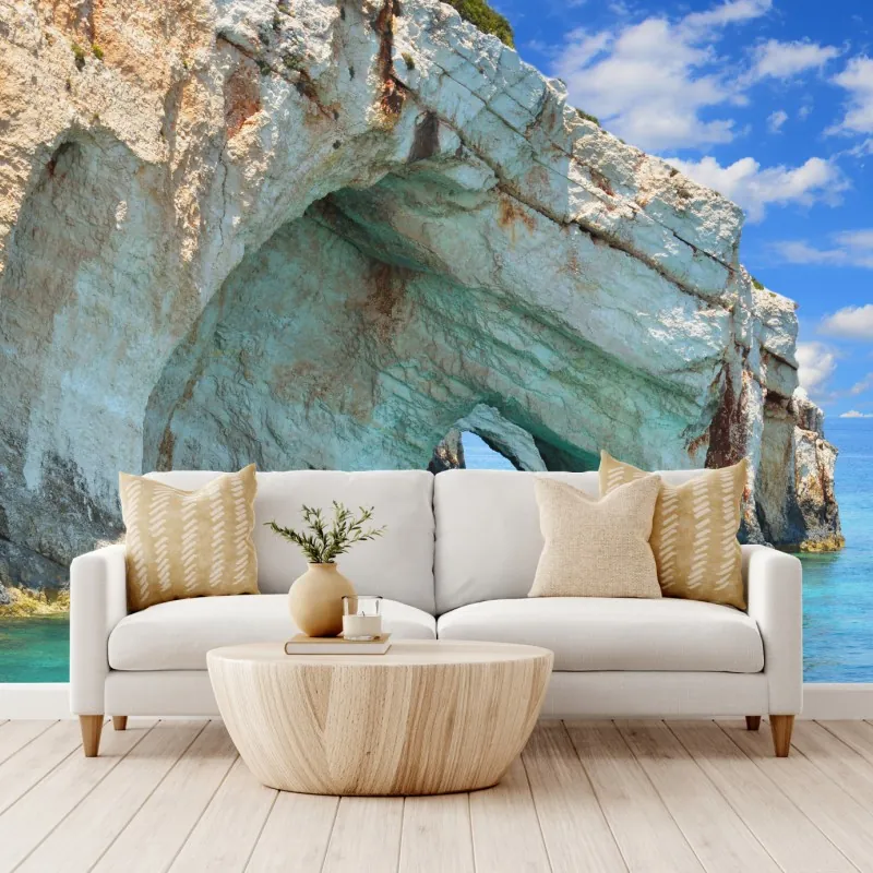 Fototapeta błękitne jaskinie na Zakynthos