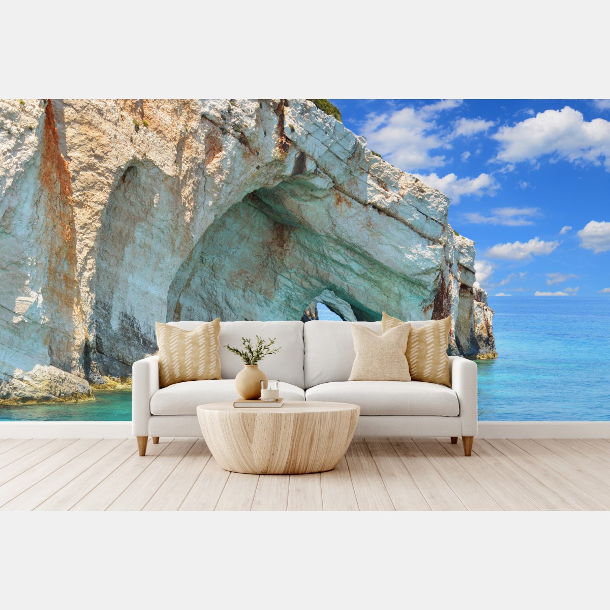 Wall mural blue caves of Zakynthos