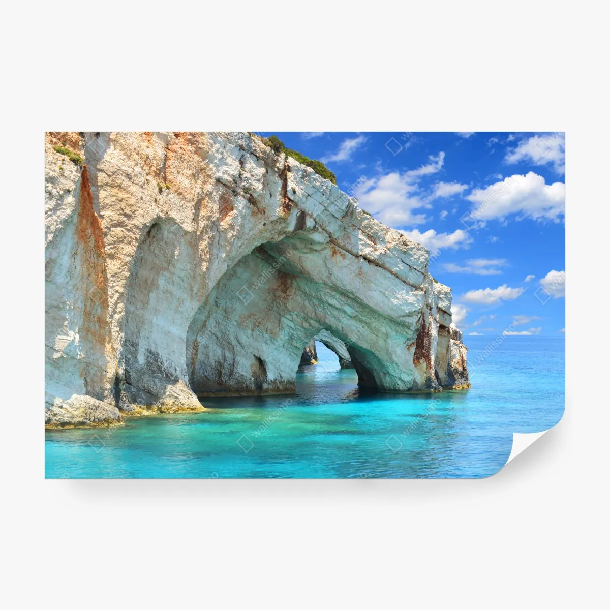 Fototapeta błękitne jaskinie na Zakynthos – Wallissimo® Fototapeta błękitne jaskinie na Zakynthos – Wallissimo®