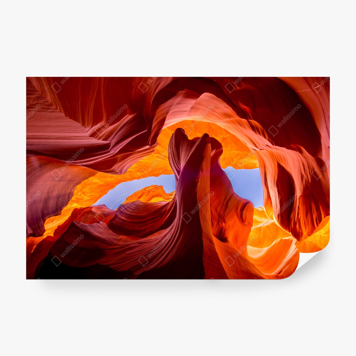 Fototapeta oświetlony kanion piaskowcowy z żywymi krzywiznami – Wallissimo® Fototapeta oświetlony kanion piaskowcowy z żywymi krzywiznami – Wallissimo®