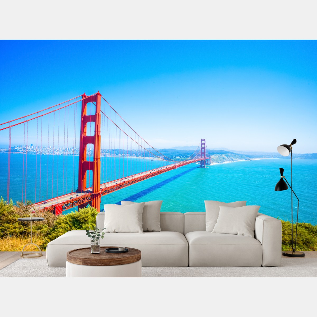 Wall mural Golden Gate Bridge over San Francisco bay