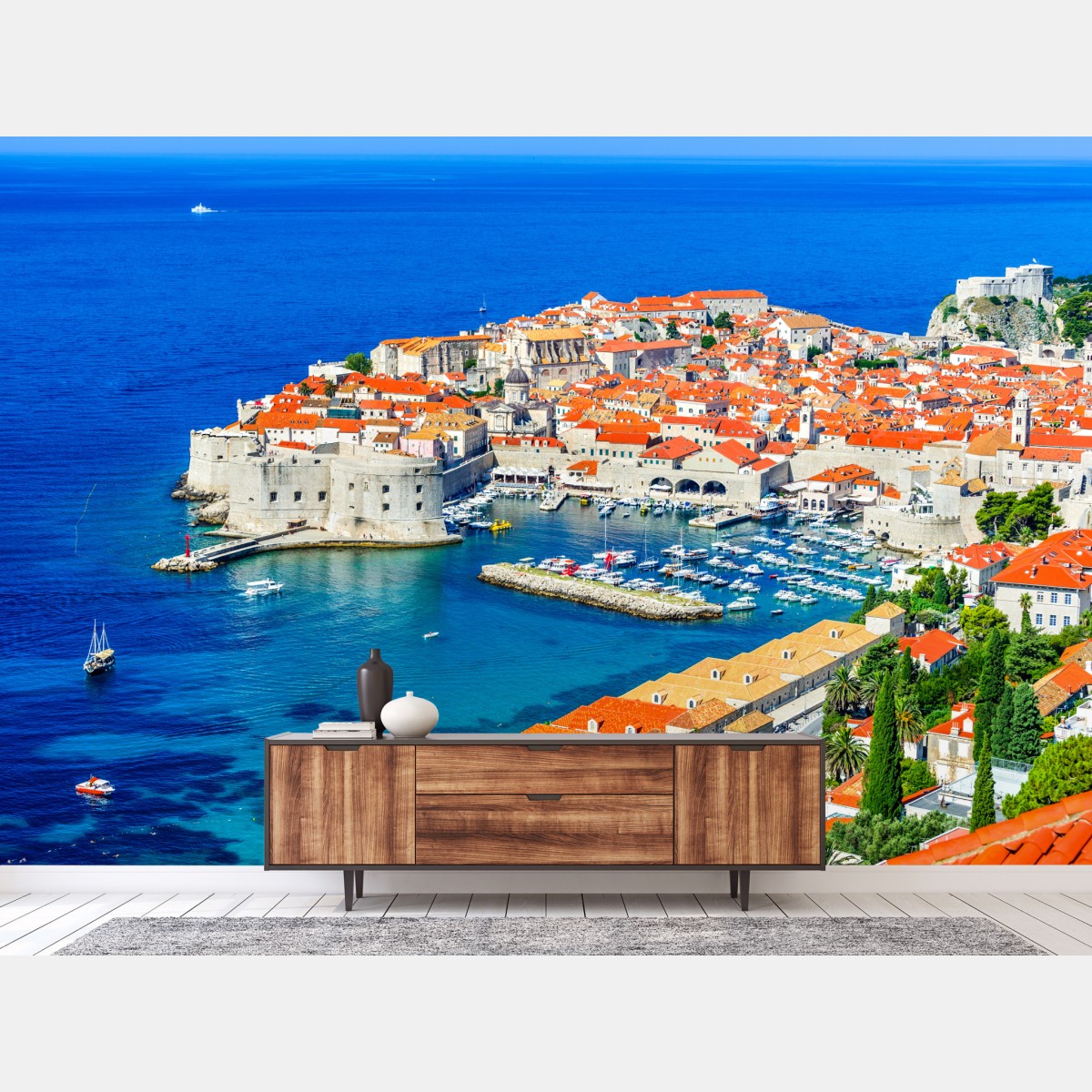 Wall mural Dubrovnik old town panorama