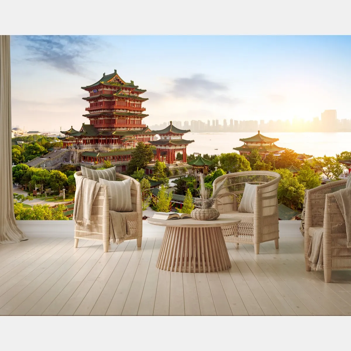 Fototapeta Pawilon Tengwang o wschodzie słońca – Wallissimo® Fototapeta Pawilon Tengwang o wschodzie słońca – Wallissimo®