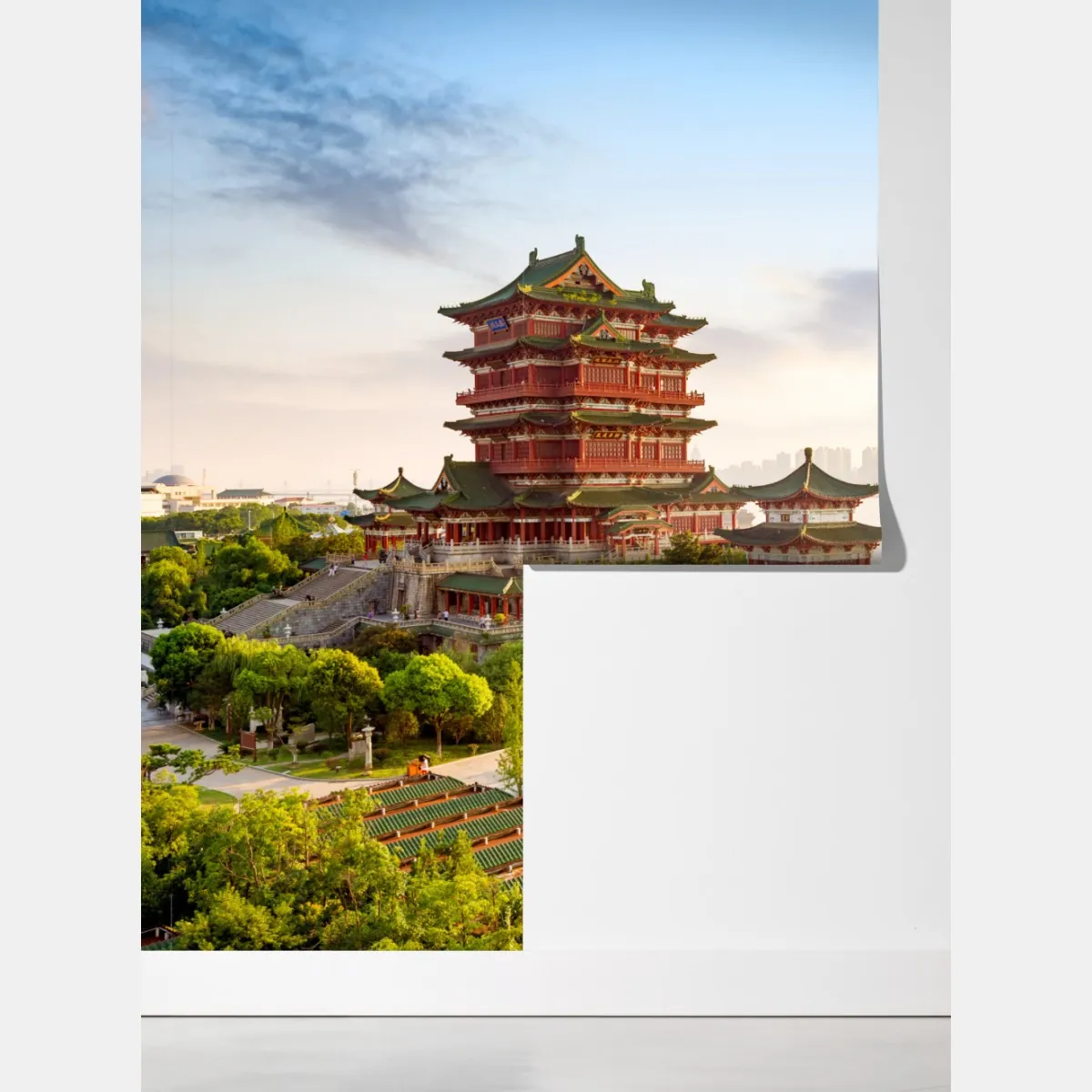 Fototapeta Pawilon Tengwang o wschodzie słońca – Wallissimo® Fototapeta Pawilon Tengwang o wschodzie słońca – Wallissimo®