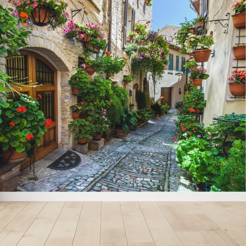 Fototapeta uroczy zaułek w Spello, Włochy