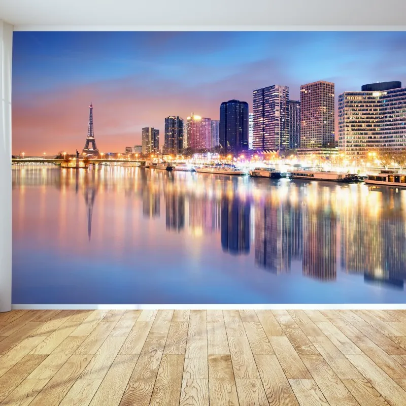 Fototapeta Paryż panorama o zmierzchu