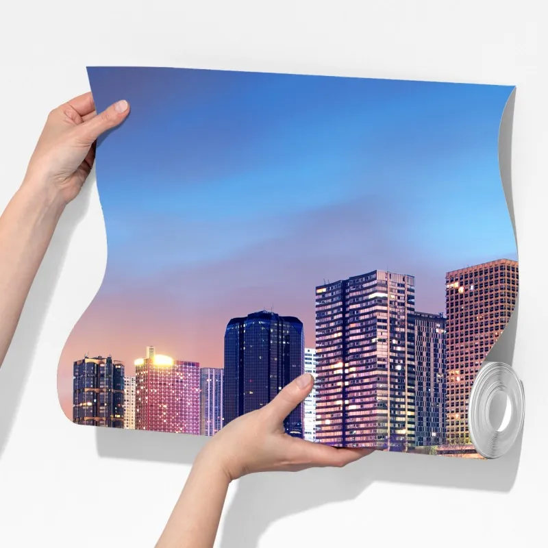 Fototapeta Paryż panorama o zmierzchu – Wallissimo® Fototapeta Paryż panorama o zmierzchu – Wallissimo®