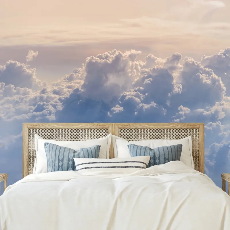 Fototapeta delikatne chmury nad błękitnym niebem