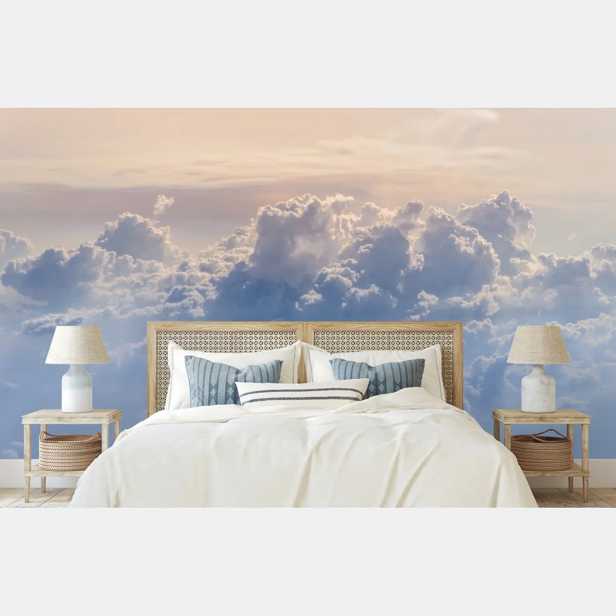 Fototapeta delikatne chmury nad błękitnym niebem – Wallissimo® Fototapeta delikatne chmury nad błękitnym niebem – Wallissimo®