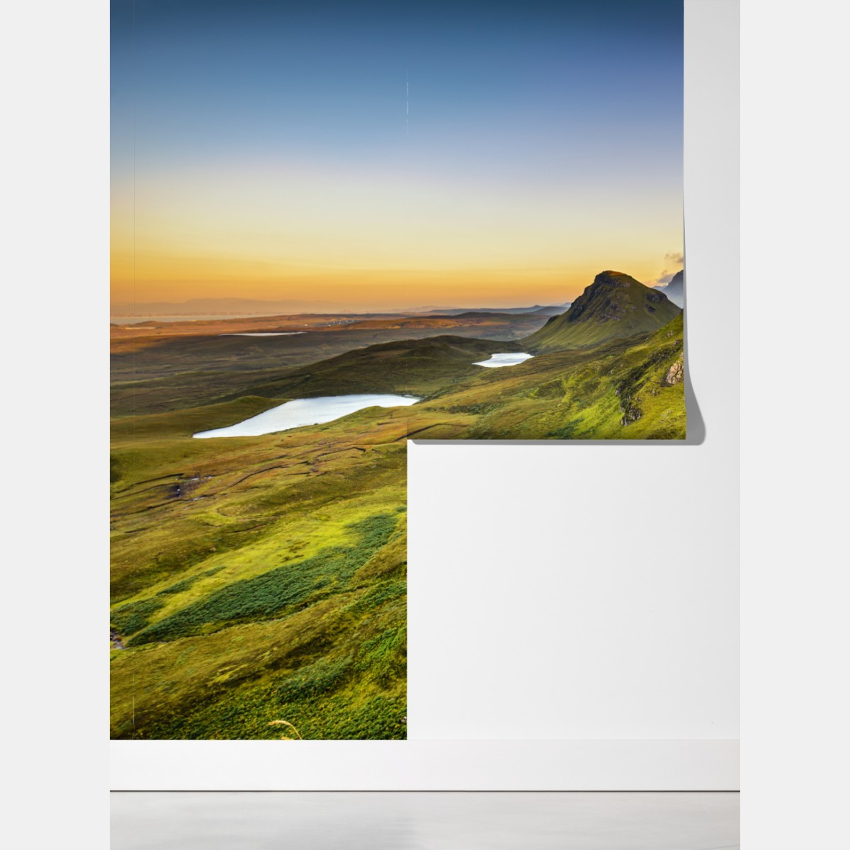 Fototapeta zachód słońca nad Quiraing, Isle of Skye – Wallissimo® Fototapeta zachód słońca nad Quiraing, Isle of Skye – Wallissimo®