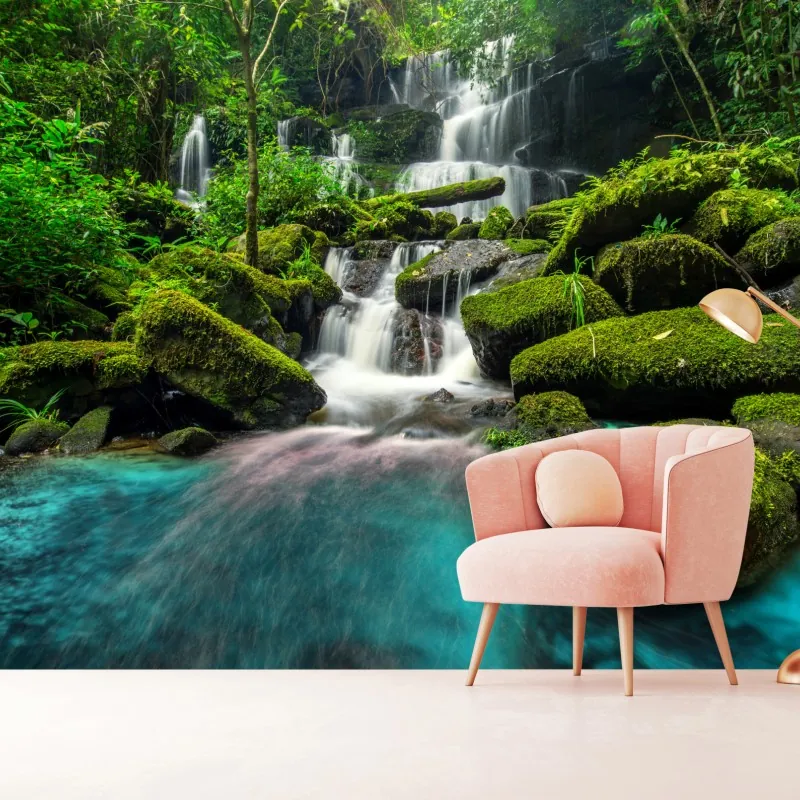 Fototapeta spokojny wodospad w Phu Tub Berk, Tajlandia – Wallissimo® Fototapeta spokojny wodospad w Phu Tub Berk, Tajlandia – Wallissimo®